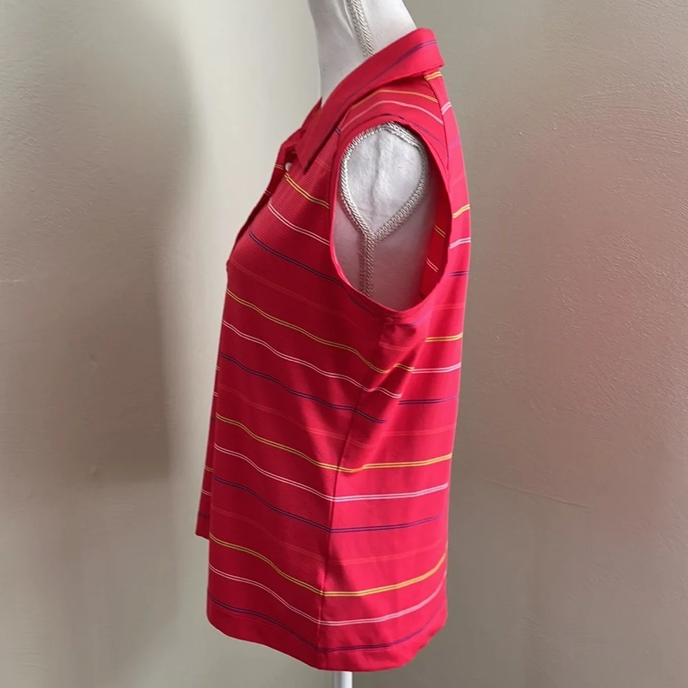 NIKE GOLF Ladies Sleeveless Striped Polo